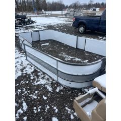 Fence Set: 22 ft OEM New Modern Gray White - SCARY HALLOWEEN SALE