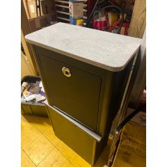 Barletta Luxury Storage Cabinet with Gray Marble Top
