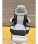 Crest 29” Cool White/Black Mesh Capt Recliner, Bolster & Arms - SCARY HALLOWEEN SALE